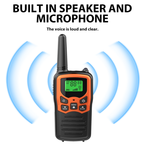 2x Two-Way Walkie-Talkie Radios W  LED Flashlight 10km long range