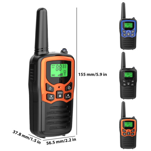 2x Two-Way Walkie-Talkie Radios W  LED Flashlight 10km long range