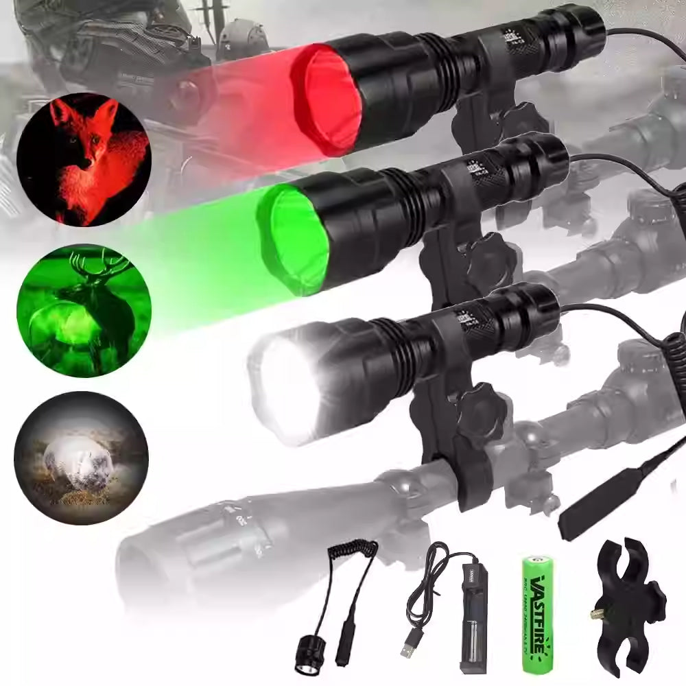 Powerful Red C8 Flashlight Tactical