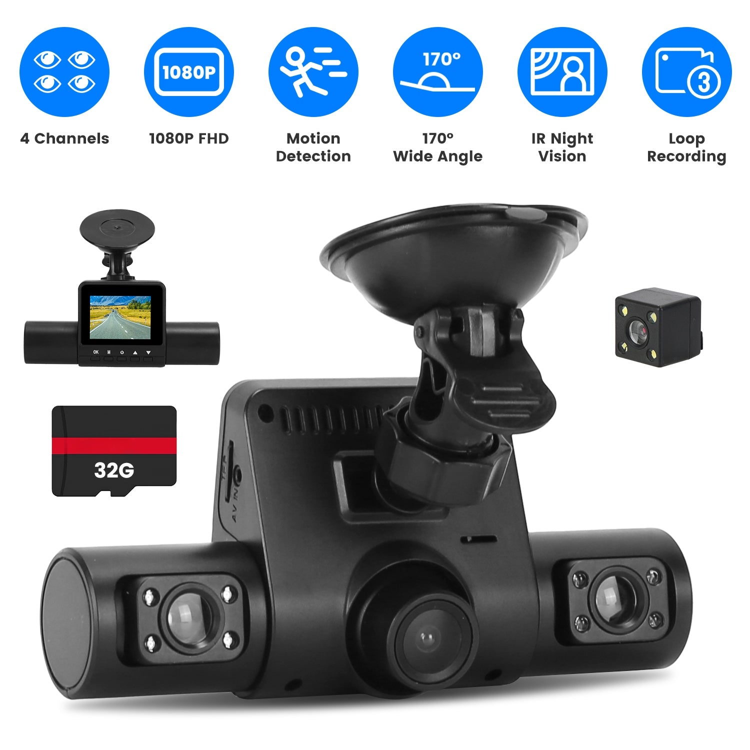 4 Channel Dash Cam